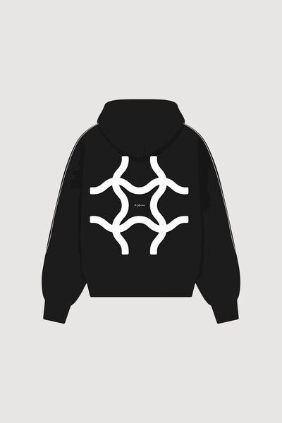 Wave Hoodie Black alternate view