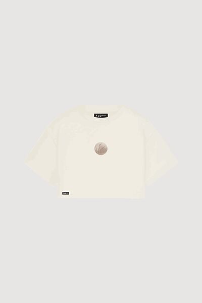 Basketball Crop Top Off White