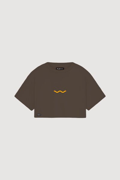 Mantis Crop Top Brown