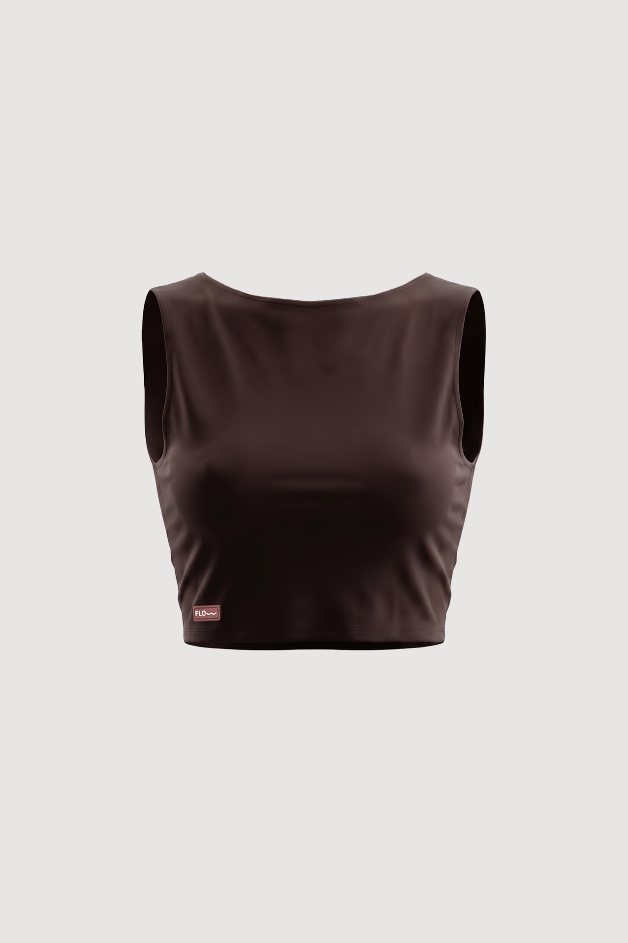 Back Crop Top brown