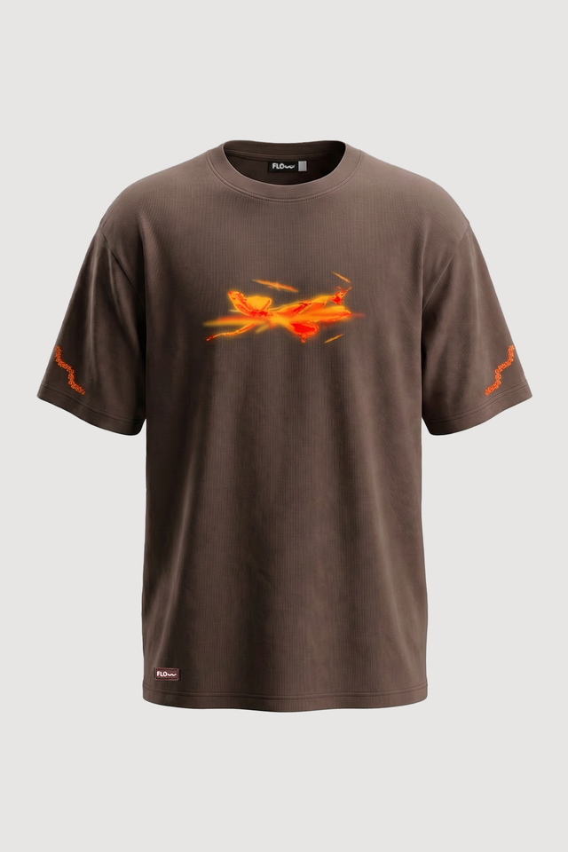 Run with the Flow Tee Brown