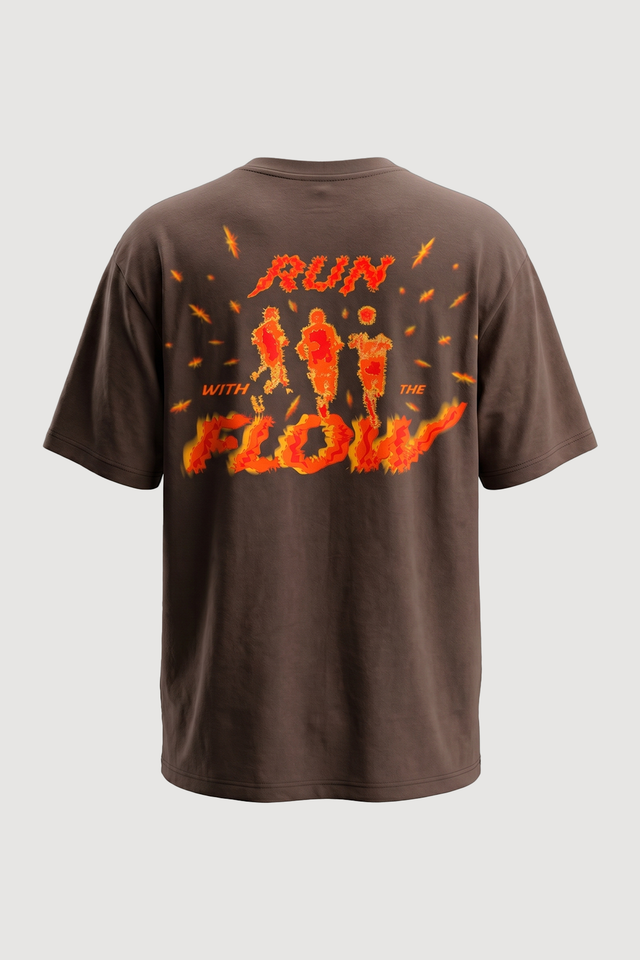 Run with the Flow Tee Brown alternate view
