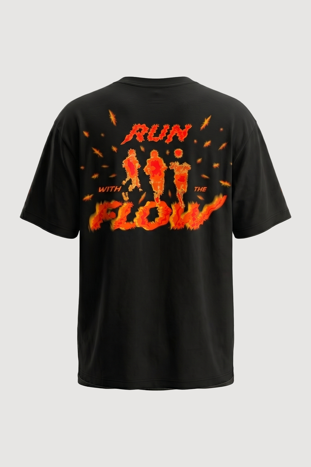 Run with the Flow Tee Black alternate view