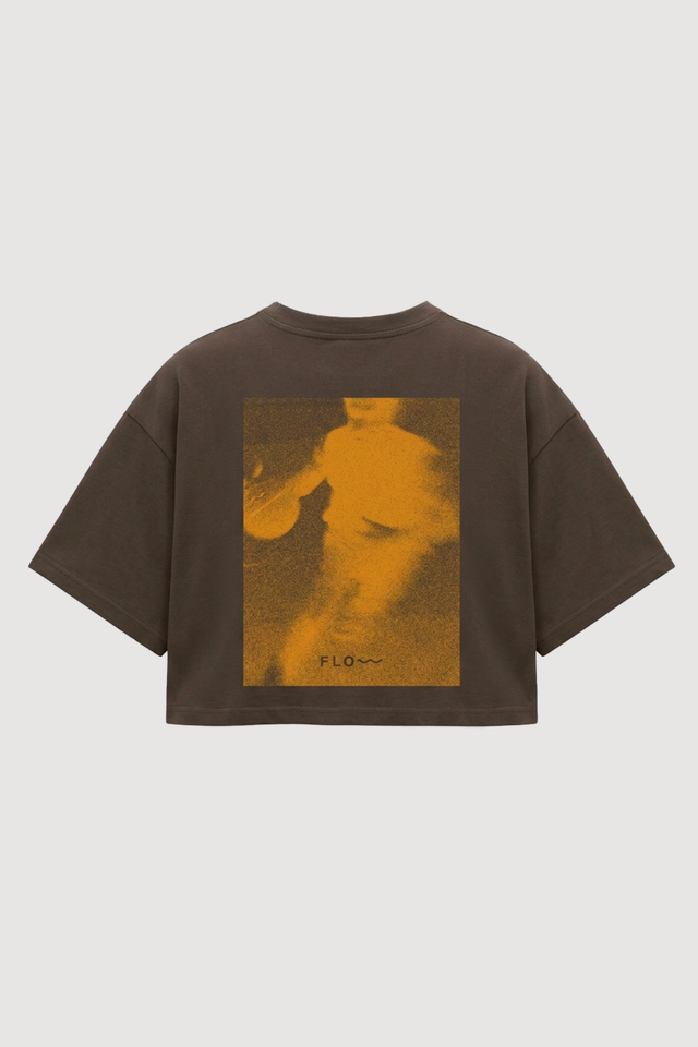 Basketball Crop Top Brown alternate view