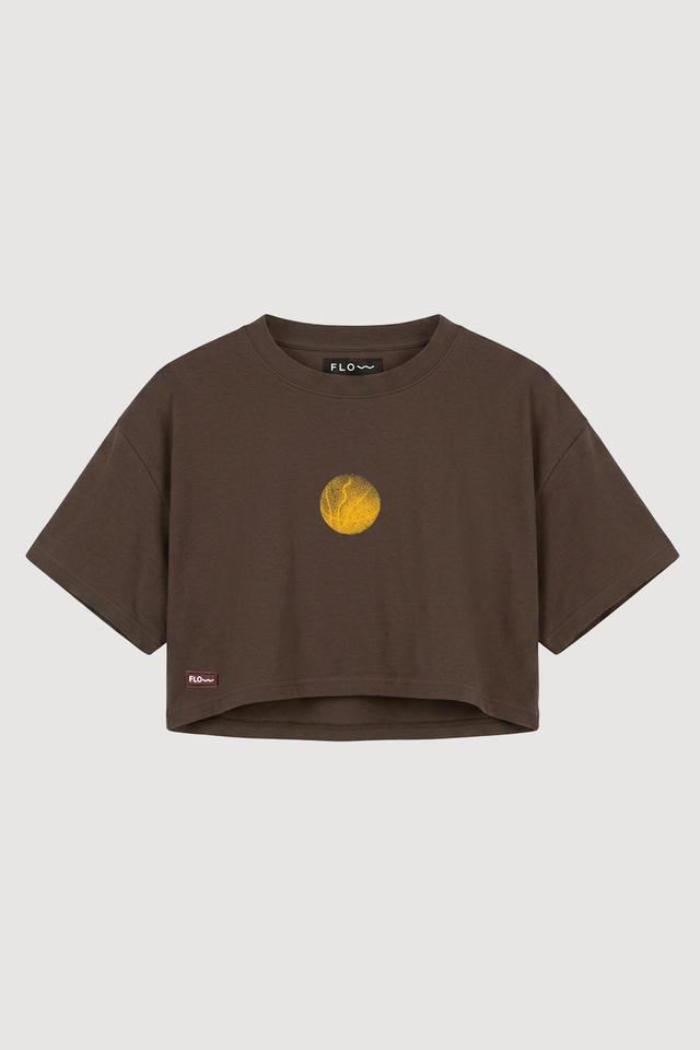 Basketball Crop Top Brown