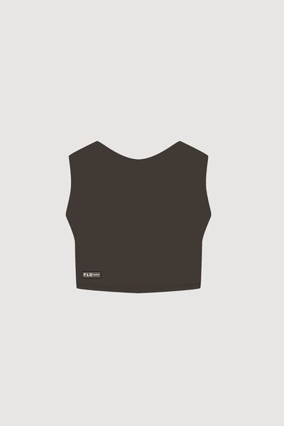 Back Crop Top brown